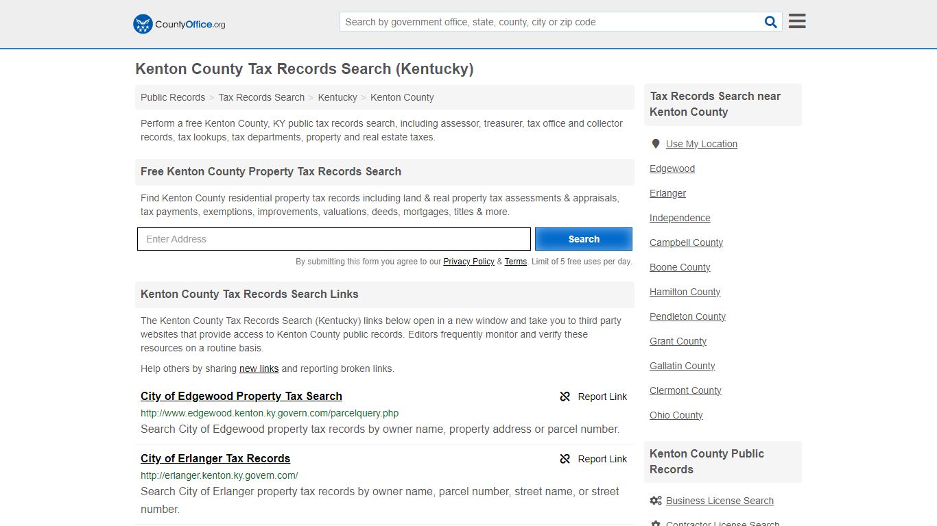 Kenton County Tax Records Search (Kentucky) - County Office